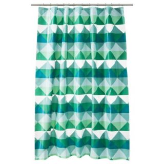 Room Essentials Peva Triangle Shower Curtain   Green