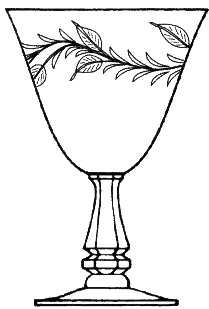 Tiffin Franciscan Tiffin Rhodora (Continuous) Water Goblet   Stem#17477continuou