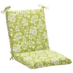 Squared Green/ White Floral Outdoor Chair Cushion (Green, whiteMaterials: 100 percent polyesterFill: 100 percent virgin polyester fiber fillClosure: Sewn seamUV protected and water resistantCare instructions: Spot clean onlyDimensions: 36.5 inches long x 