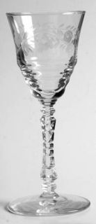 Rock Sharpe Halifax Wine Glass   Stem 3005,Gray Cut Floral