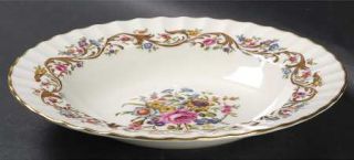 Royal Worcester Bournemouth (Center Floral) Rim Soup Bowl, Fine China Dinnerware