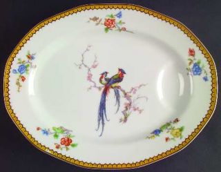 Haviland Eden 11 Oval Serving Platter, Fine China Dinnerware   Theo,Blank 1219,