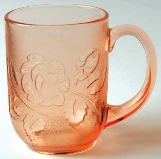 Arcoroc Rosa Pink (Rosaline) Mug   Pink, Ring Of Raised Flowers