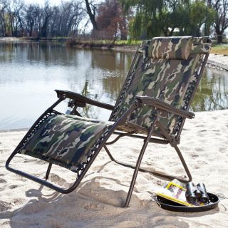  Coral Coast Extra Wide Padded Zero Gravity Lounge Chair   Camouflage