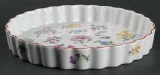 Georges Briard Floral Fantasy Quiche, Fine China Dinnerware   Floral Rim & Cente