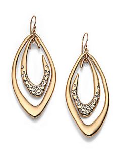 Alexis Bittar Miss Havisham Liquid Crystal Orbiting Link Drop Earrings   Gold Si