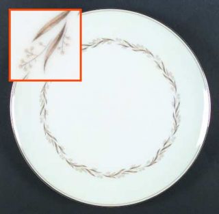 Noritake Laurel Dinner Plate, Fine China Dinnerware   Brown Leaves/Berries Ring