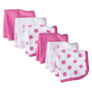 Just One YouMade by Carters Newborn Girls 6 Pack Mouse Washcloth Set   Pink