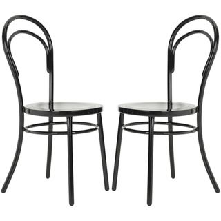 Safavieh Gatria Black Side Chairs (set Of 2) (BlackMaterials SteelSeat dimensions 15.7 inches wide x 15.7 inches deepSeat height 17.7 inchesDimensions 36.2 inches high x 16.5 inches wide x 17.3 inches deepThis product will ship to you in 1 box.Furnitu