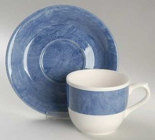 Nikko Harbor Flat Cup & Saucer Set, Fine China Dinnerware   Homeplate, Textured