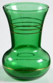 Anchor Hocking Forest Green Flared Bud Vase   Forest Green,Glassware 40S 60S