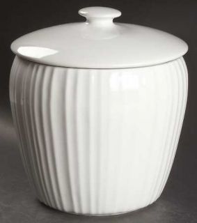 Corning French White (Bakeware) Flour Canister & Lid, Fine China Dinnerware   Co