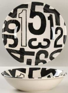 Andrew Tanner Numbers Soup/Cereal Bowl, Fine China Dinnerware   Black & White,Nu