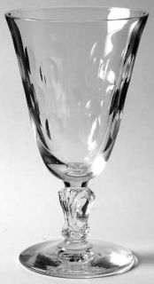 Nancy Prentiss George & Martha Juice Glass   Stem #W3, Cut Polished Ovals On Bow