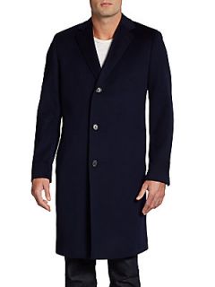Wool Three Button Topcoat/Slim Fit