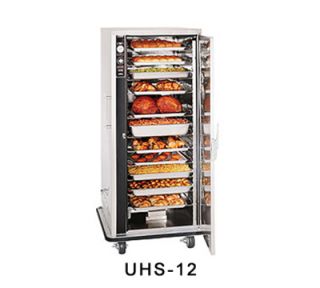 FWE   Food Warming Equipment Mobile Heated Cabinet w/ 12 Pair Univer. Slides, Full Height, Stainless, 120V