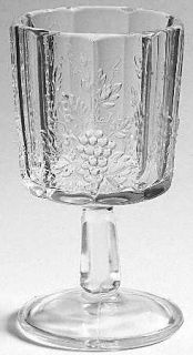 Westmoreland Paneled Grape Clear Water Goblet   Stem #1881, Clear, Grape Design