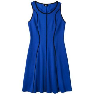 Mossimo Womens Sleeveless Fit and Flare Dress   Athens Blue XXL