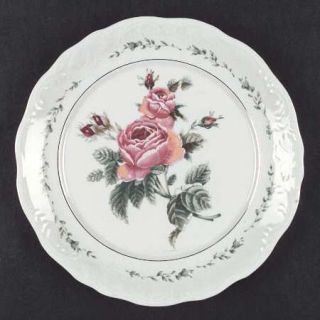 Gibson Designs Victorian Rose Dinner Plate, Fine China Dinnerware   Large Pink R