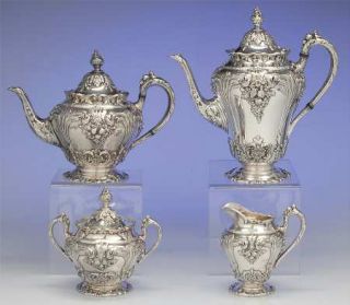 Reed & Barton Renaissance (Silverplate,Hollowware) 4 Piece Silverplate Tea Set  
