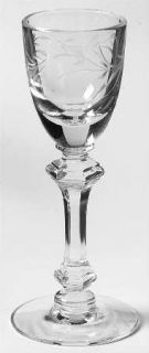 Tiffin Franciscan Elizabeth (Older,Gray Cut) Cordial Glass   Stem 17453, Older,