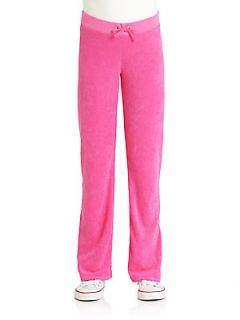 Juicy Couture Girls Original Micro Terry Pants   Pink
