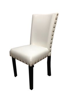 Creamy White Leatherette Parson Dining Chairs (set Of 2)