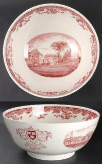 Wedgwood Harvard University Pink (No Gold Trim) Punch Bowl, Fine China Dinnerwar