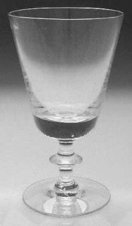 Fostoria Fos8 Water Goblet   Clear,Plain,Wafer Stem,No Trim