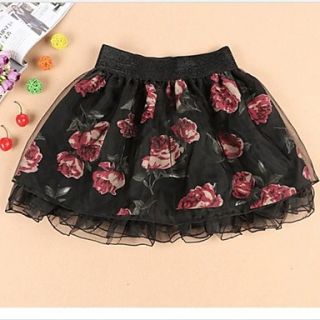 Womens Rose Print Mini Skirt