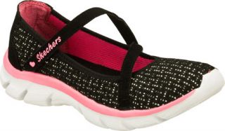 Girls Skechers Lite Dreamz Sweet Sprintz   Black/Pink Casual Shoes