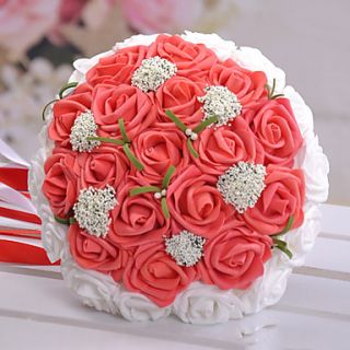 Beautiful 30 Heads Round Shape Wedding Bridal Bouquet(More Colors)