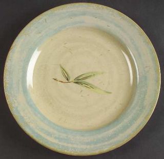 222 Fifth (PTS) Bamboo Salad Plate, Fine China Dinnerware   Bamboo Leaves, Tan/B