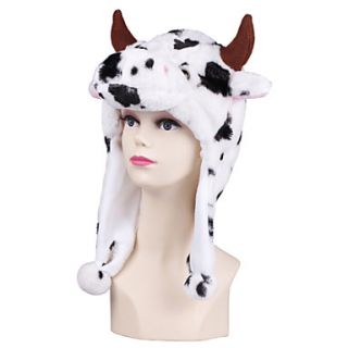 Unisex Dairy Cow Warm Fuzzy Kigurumi Aminal Beanie