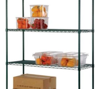 Focus Green Epoxy Coated Shelving, 14 in D x 72 in W