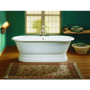 Cheviot 2138 WW 7 Regal Cast Iron Bathtub With Pedestal Base And Flat Area For F