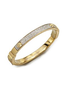 Michael Kors Studded Pavé Bangle Bracelet/Goldtone   Gold