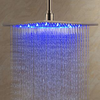 12 inch Stainless Steel Shower Head with Color Changing LED Light