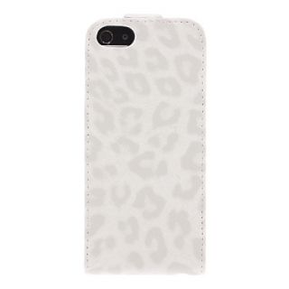 Protective Leopard Print PU Leather Full Body Case for iPhone 5/5S