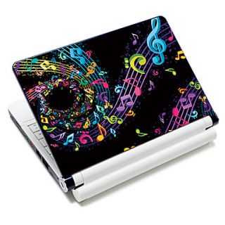 Colorful Music Note Pattern Laptop Notebook Cover Protective Skin Sticker For 10/15 Laptop 18662