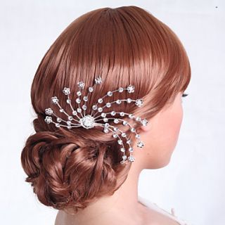 Graceful Alloy Hair Combs with Rhinestone Wedding Headpieces