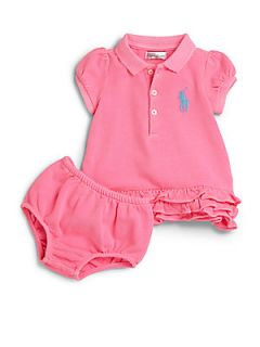 Ralph Lauren Infants Two Piece Polo Dress & Bloomers Set