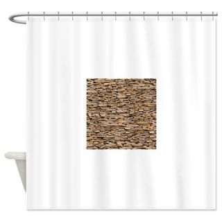 CafePress Seamless Texture of Brown Slate Sto Shower Curtain Free Shipping! Use code FREECART at Checkout!