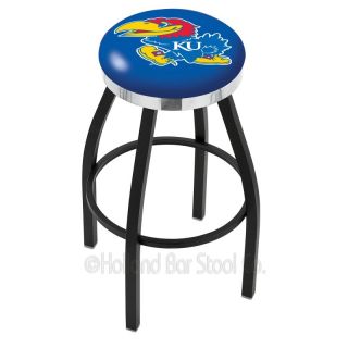Holland Collegiate 30 in. Bar Stool with Chrome Accent Ring Multicolor  