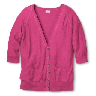 Mossimo Supply Co. Juniors Plus Size 3/4 Sleeve Boyfriend Sweater   Pink 4X