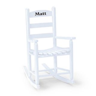 FREE Personalization!! Kids Rocking Chair White   52 DLX W