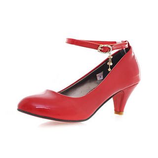 Faux Leather Chunky Heels Pumps Heels Shoes(More Colors)