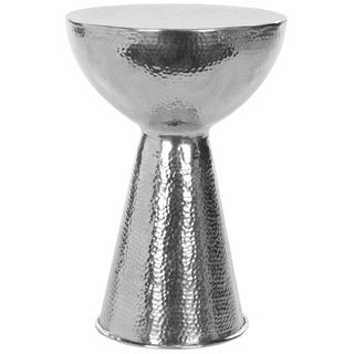 Safavieh Steelworks Chalice Aluminum Stool (SteelMaterials: AluminumFinish: SteelDimensions: 17.7 inches high x 12.2 inches wide x 12.2 inches deep )