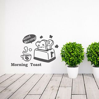 Cartoon Morning Toast Wall Stickers