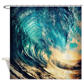  Surfing Wave Shower Curtain  Use code FREECART at Checkout